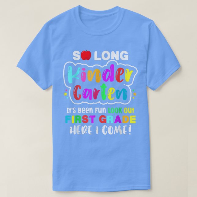 So lange Kindergarten hier kommt 1 Grad Kids Grad T-Shirt (Design vorne)