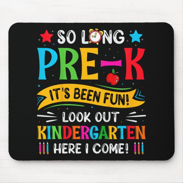 So lange Pre K Kindergarten hier Graduierte letzte Mousepad (Vorne)
