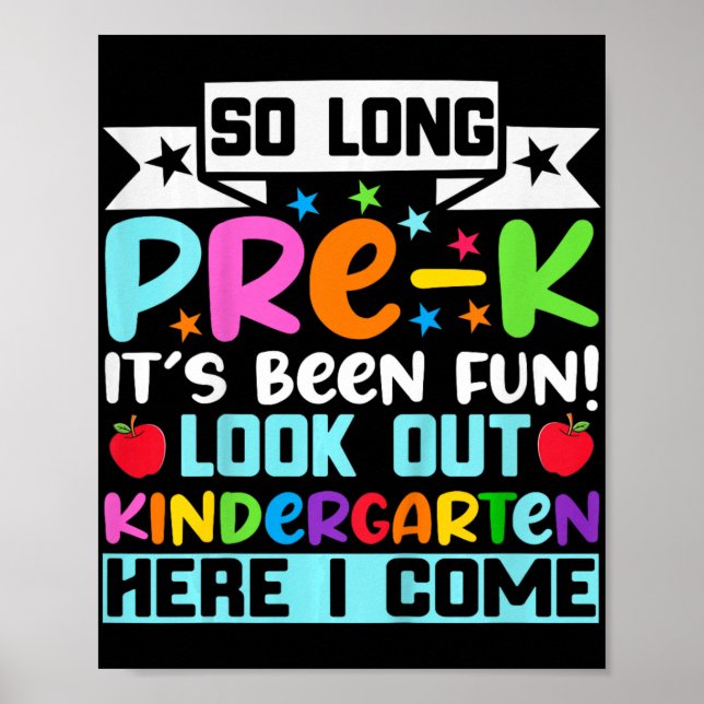 So lange Pre K Kindergarten hier Graduierte letzte Poster (Vorne)