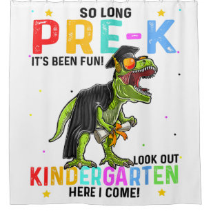 So lange Pre-K Kindergarten hier komme ich Dinosau Duschvorhang
