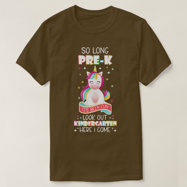 So lange PreK Kindergarten hier komme ich Unicorn  T-Shirt (Design vorne)