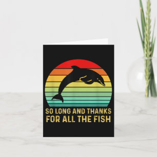 So lange und vielen Dank für alle Fische Vintag Karte