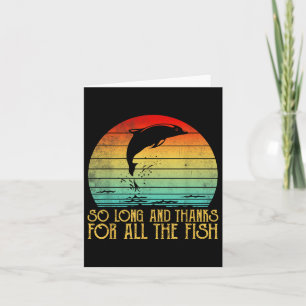 So lange und vielen Dank für alle Fische Vintag Karte