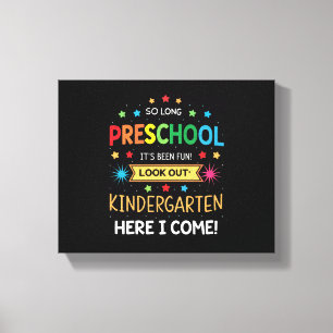 So lange Vorschullehrer Abschluss Lehrerin Kind Leinwanddruck