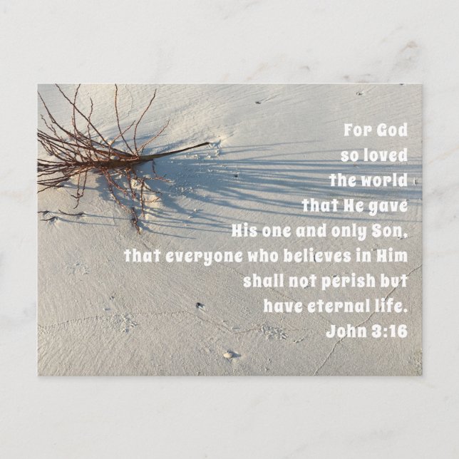 So liebte Gott den Weltkirchendienst Feiertagspostkarte (Vorderseite)