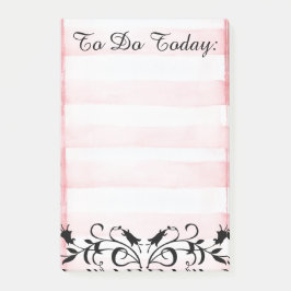 So listen Sie Button Streifen und Blumendesign nac Post-it Klebezettel