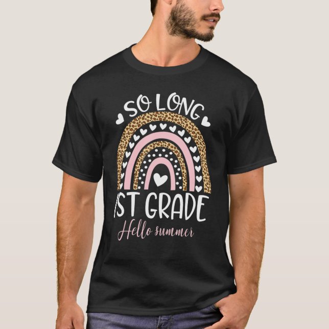 So Long 1. Klasse Hallo Sommer Lehrer Student Gra T-Shirt (Vorderseite)