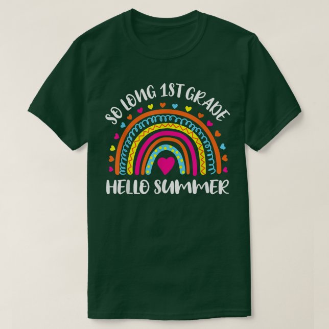 So Long 1. Klasse Hallo Sommer Lehrer Student Kind T-Shirt (Design vorne)