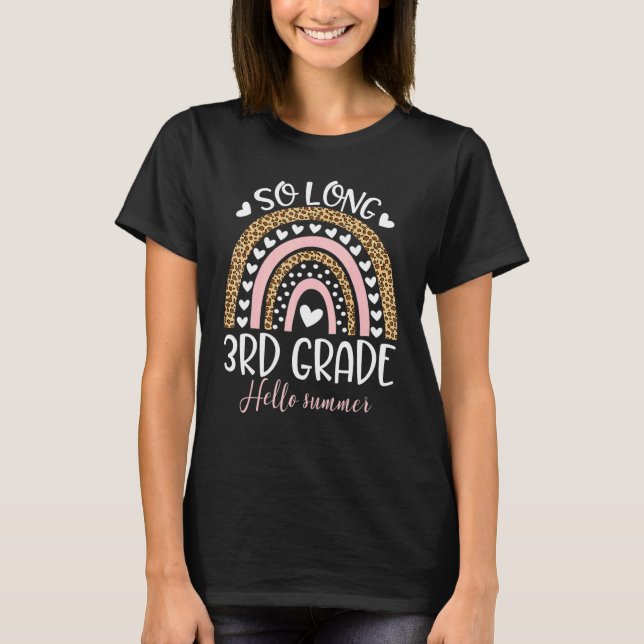 So Long 3. Klasse Hallo Sommer Lehrer Student Gra T-Shirt (Vorderseite)