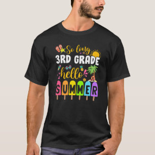 So Long 3. Klasse Hallo Sommer Popsicle Eis Creme T-Shirt