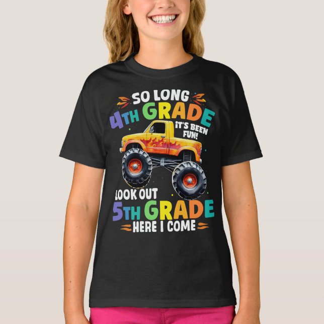 So Long 3rd Grade Abschluss Monster Truck T-Shirt (Vorderseite)