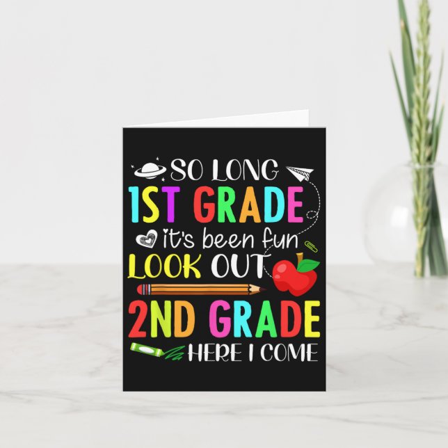 So Long First Grade 2. Klasse hier komme ich 1. Ta Karte (Vorderseite)