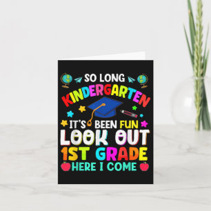 So Long Kindergarten Abschluss Grad Lehrerin Kid B Karte