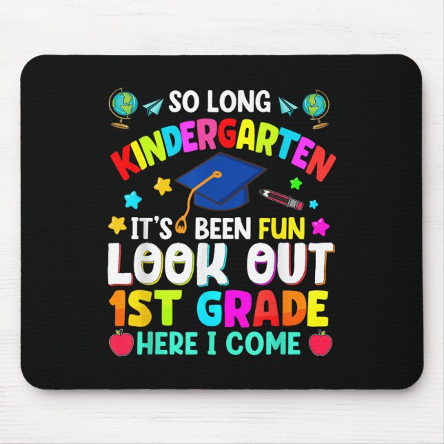 So Long Kindergarten Abschluss Grad Lehrerin Kid B Mousepad (Vorne)