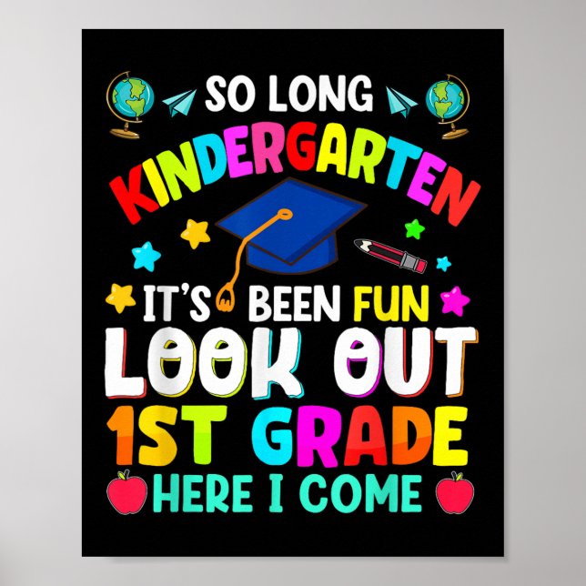 So Long Kindergarten Abschluss Grad Lehrerin Kid B Poster (Vorne)