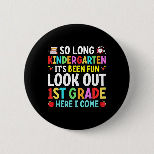 So Long Kindergarten Abschluss Graduate Teacher K Button