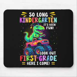 So Long Kindergarten Abschluss Monster Truck Dino Mousepad