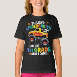 So Long Kindergarten Abschluss Monster Truck T-Shirt