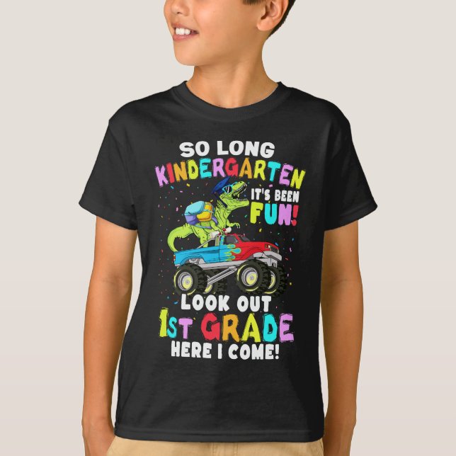So Long Kindergarten Abschluss T Rex Dinosaurier T-Shirt (Vorderseite)