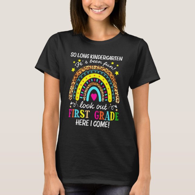 So Long Kindergarten Ausblick 1. Klasse Leopard Ra T-Shirt (Vorderseite)