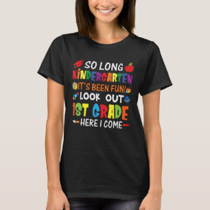 So Long Kindergarten Ausblick aus 1. Klasse Kinder T-Shirt