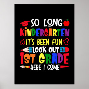 So Long Kindergarten Erste Klasse Lehrer Poster