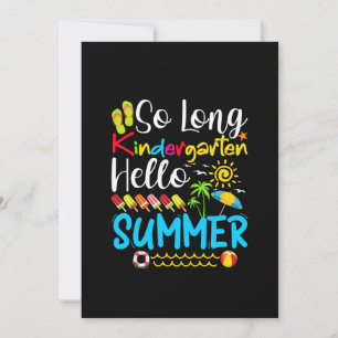 So Long Kindergarten Grad Hallo Sommer Save The Date