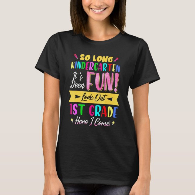 So Long Kindergarten Grade Ausblick 1. Klasse hier T-Shirt (Vorderseite)