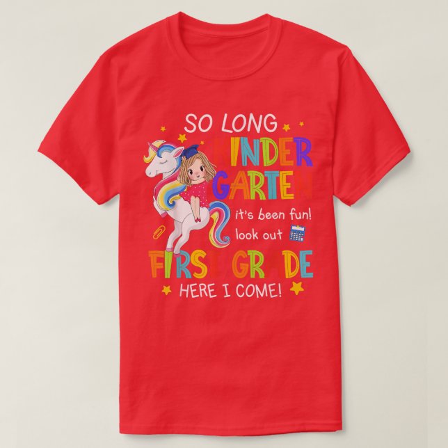 So Long Kindergarten Unicorn Magical Class Of 2022 T-Shirt (Design vorne)
