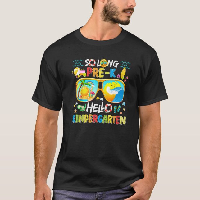 So Long Pre K Hello Kindergarten Pre K Abschluss T-Shirt (Vorderseite)