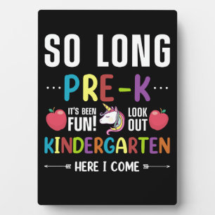 So Long Pre-K Kindergarten Here I Come Vorschule Fotoplatte