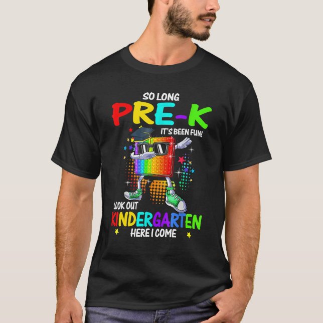 So Long Pre K Kindergarten, ich komme Pop It Absch T-Shirt (Vorderseite)