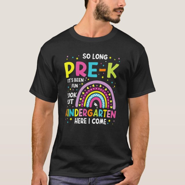 So Long Pre K Kindergarten Rainbow Abschluss Teac T-Shirt (Vorderseite)