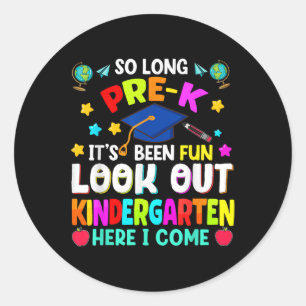 So Long Prek Abschluss Graduate Lehrer Kid Boy G Runder Aufkleber