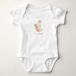 So Loved Bunny Baby Bodysuit Strampler