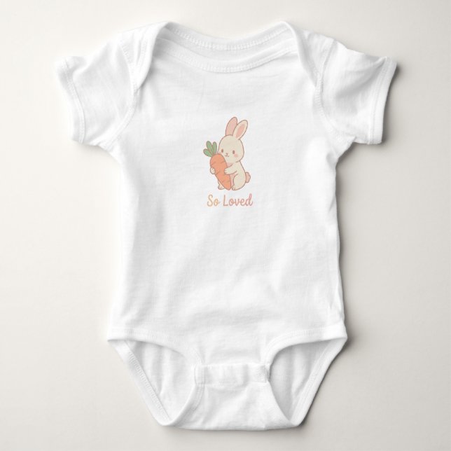 So Loved Bunny Baby Bodysuit Strampler (Vorderseite)