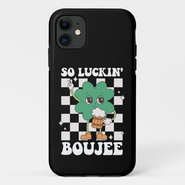 So Luckin' Boujee Lucky Kleeblatt St Patrick's Day Case-Mate iPhone Hülle (Rückseite)