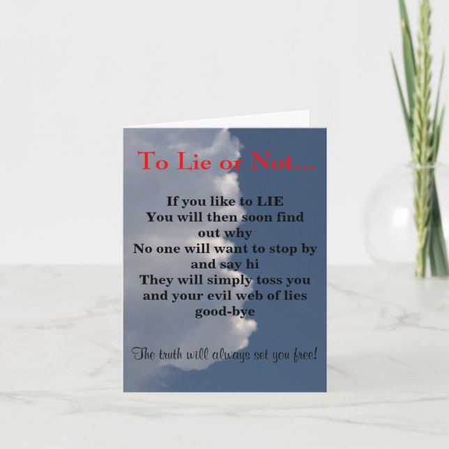 So lügen oder nicht fließend weiße Wolken Karte (Vorderseite)