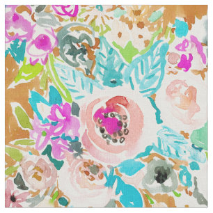 SO LUSCIOUS buntes Boho BlumenAquarell Stoff