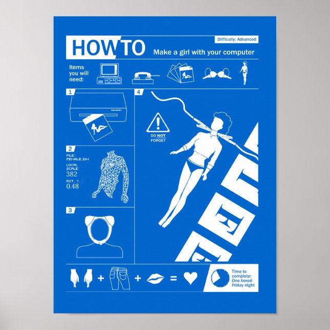 So machen Sie eine Frau mit Ihrem Computer Poster (Vorne)