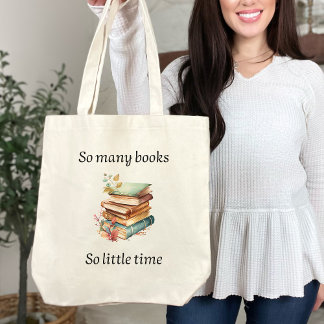 So many books, so little time tote bag tragetasche