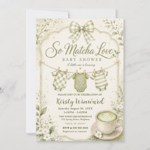 So Matcha Love Baby Shower Einladung