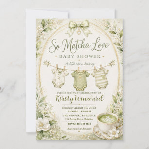 So Matcha Love Baby Shower Einladung