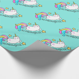 So Meowgical niedliche Unicorn Geschenkpapier