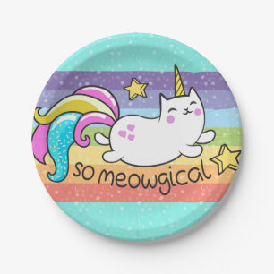 So Meowgical niedliche Unicorn Pappteller