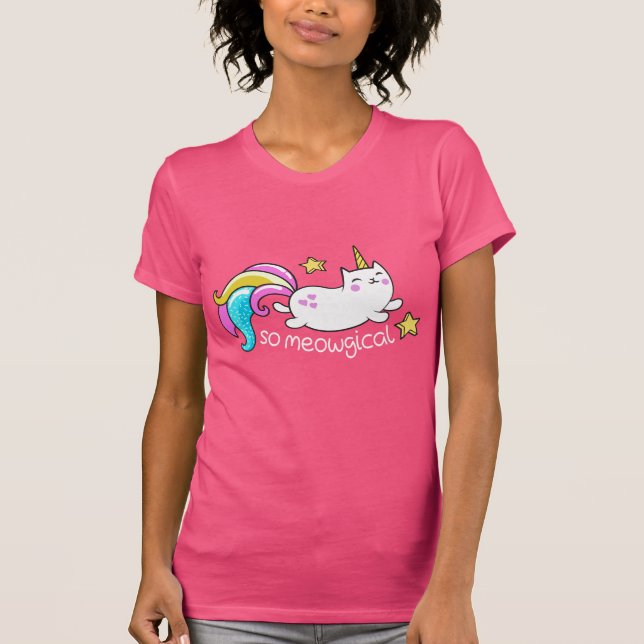 So Meowgical niedliche Unicorn T-Shirt (Vorderseite)