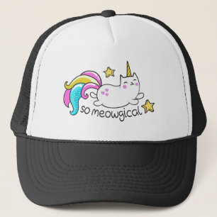 So Meowgical niedliche Unicorn Truckerkappe