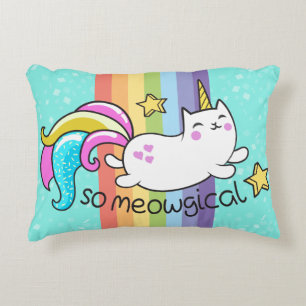 So Meowgical niedliche Unicorn Zierkissen