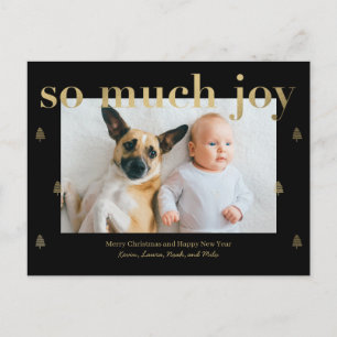 So Much Joy Moderne Weihnachtspostkarte Feiertagspostkarte