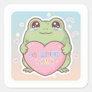 So Much Love Frosch Aufkleber Süßer Emotionaler Fr